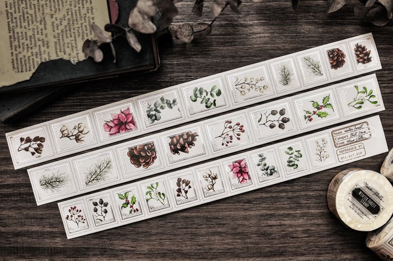 冬日森林邮票纸胶带 - 3.5cm - 纸胶带 - 纸 多色