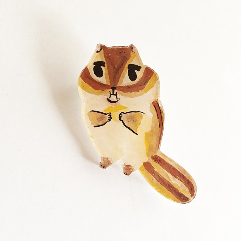 Prabang brooch of chipmunk - 胸针 - 塑料 橘色