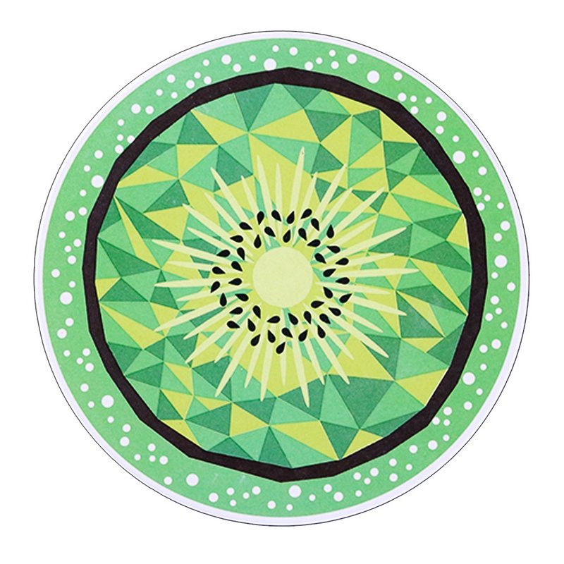 -新太源-台湾水果季－奇异果吸水杯垫 保持桌面干爽整洁 - 杯垫 - 瓷 绿色