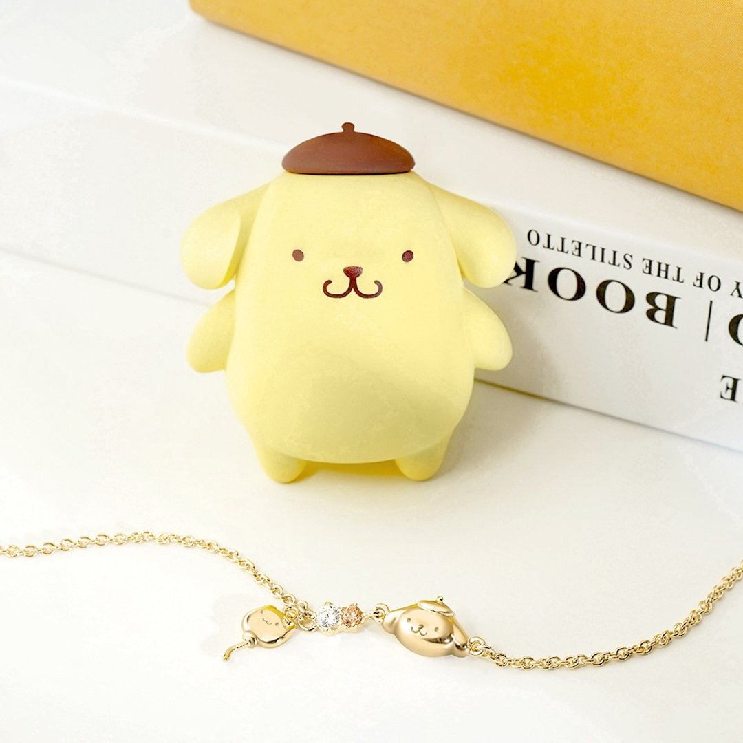 Small Gift for U系列-PomPomPurin 布丁狗礼物纯银手链 - 手链/手环 - 纯银 金色
