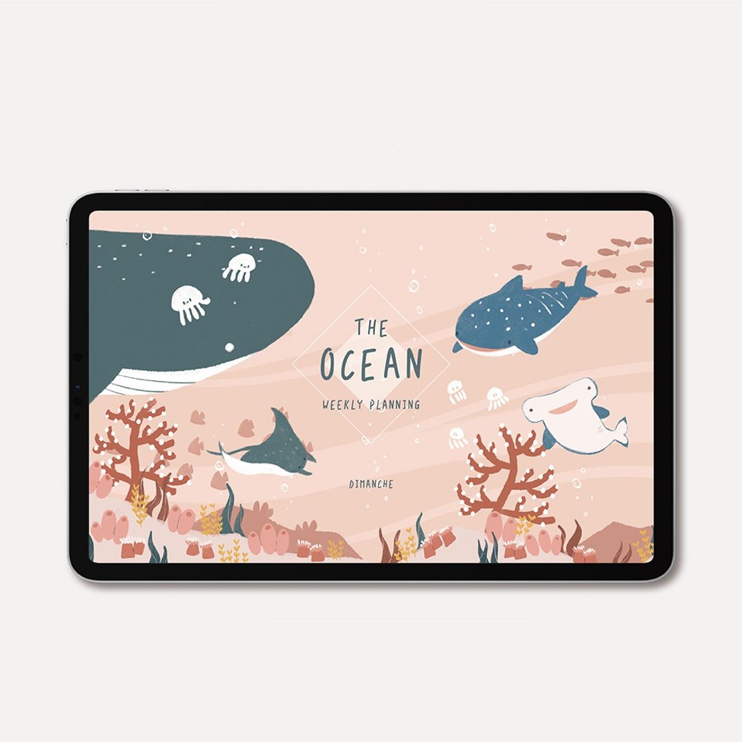 【电子手帐】The Ocean 无时效电子手帐 粉海 - 电子手帐及素材 - 其他材质 