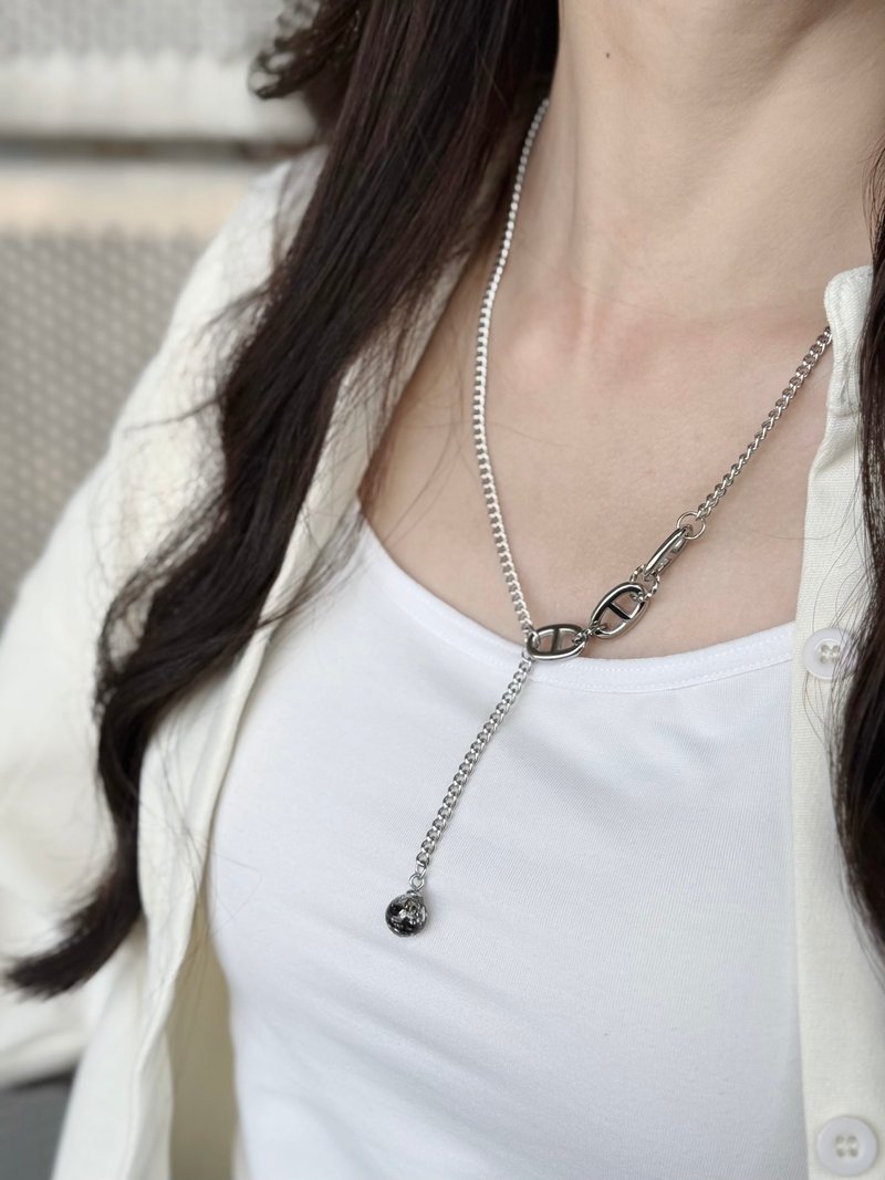 钛钢材质 高级感猪鼻设计 胎毛项链 宠物毛 - 婴儿饰品 - 不锈钢 