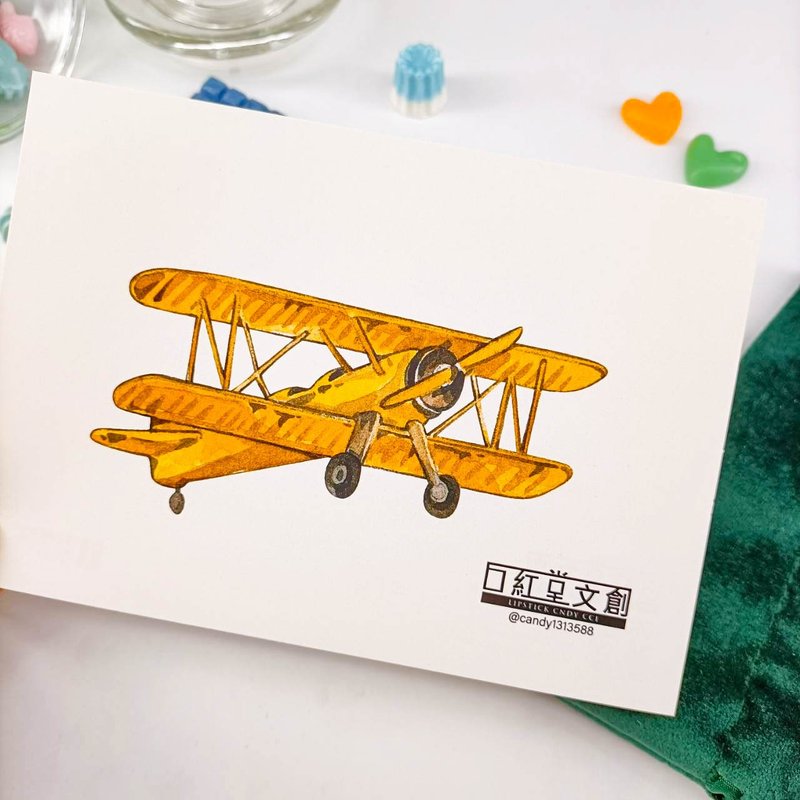 KR474_口紅堂明信片_交通工具3_candy1313588 postcard - 卡片/明信片 - 纸 多色