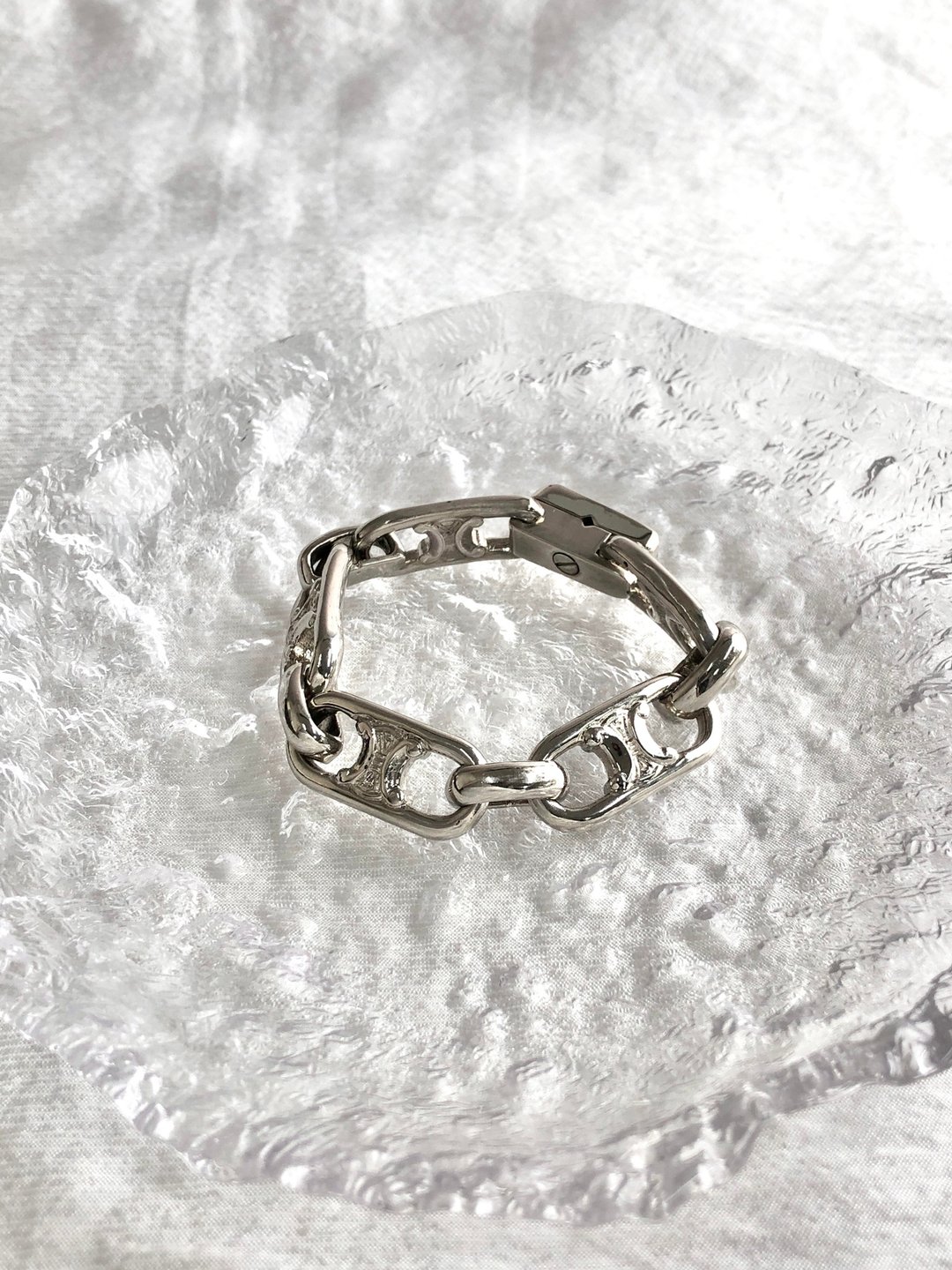 【日本直送 名牌中古包】CELINE 赛琳 手链 银色 Triomphe (凯旋门) logo vintage 古着 old ckacma - 手链/手环 - 其他材质 银色