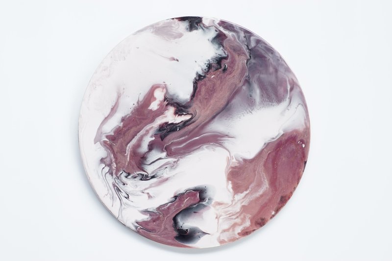 【Christmas Purple nightshade・圣诞浅紫葵・月球体・手工挂墙装饰】30cm - 摆饰 - 木头 紫色