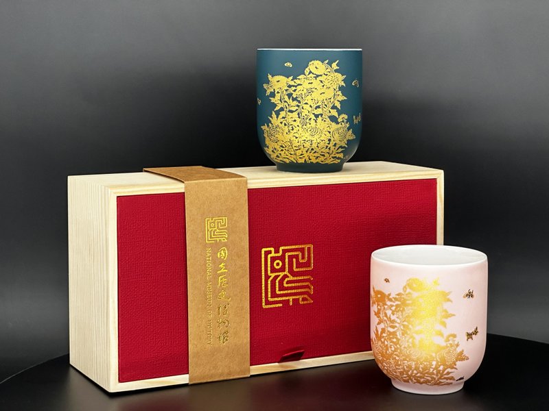 【ViREO】常玉灿若繁华 华贵双杯组 月樱粉 清黛蓝 | 历史博物馆 - 茶具/茶杯 - 瓷 