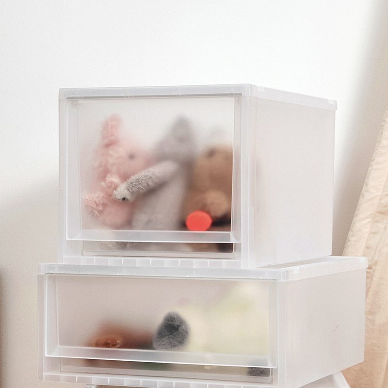 日本天马 Fits 35面宽单层抽屉收纳箱-高30CM-3入-多色可选 - 收纳用品 - 塑料 白色