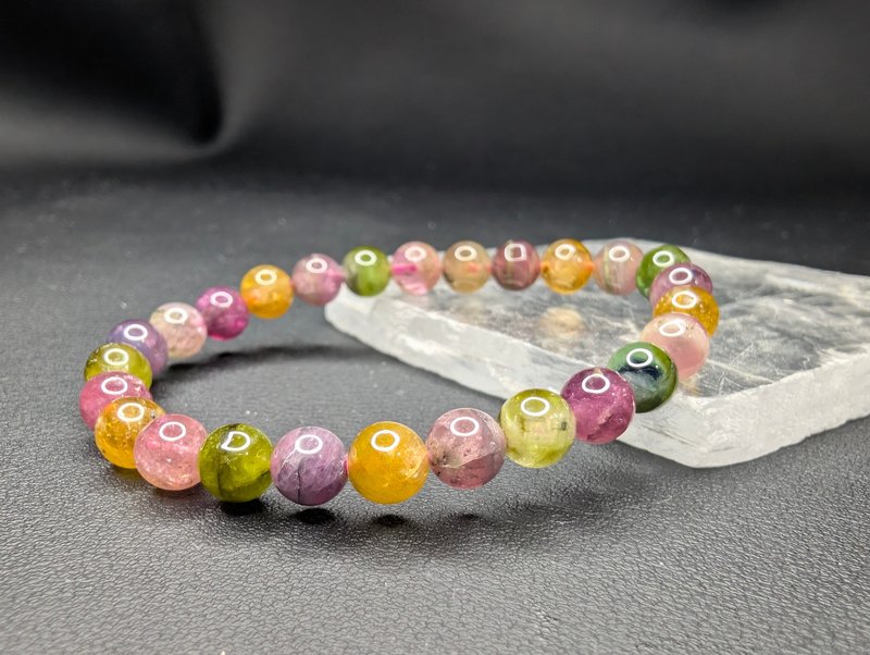碧玺 Tourmaline 7mm 手串 手链 天然水晶 水晶手链 - 手链/手环 - 水晶 