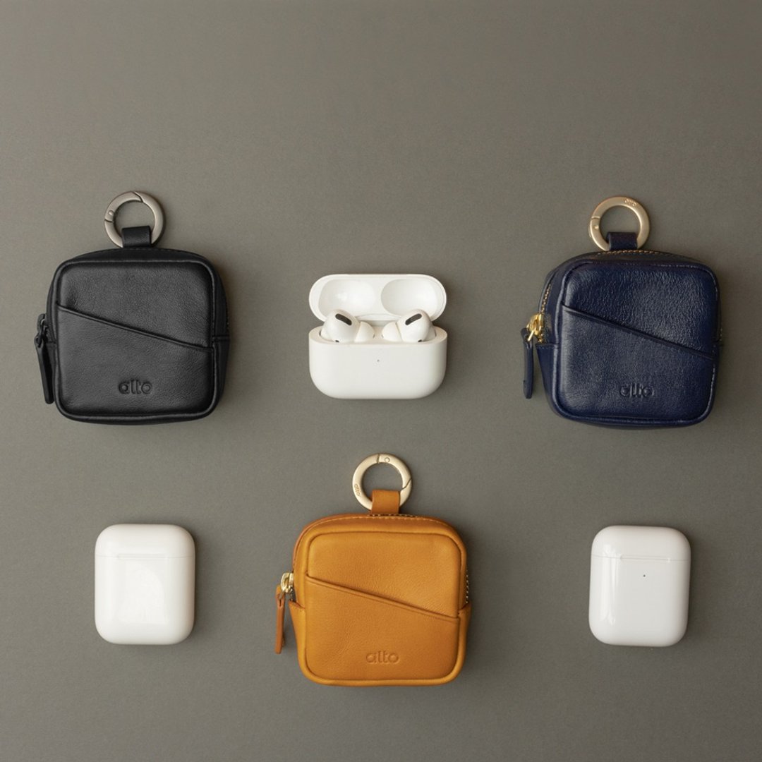 福利品 - Alto AirPods/AirPods Pro 收纳包 - 耳机 - 真皮 橘色
