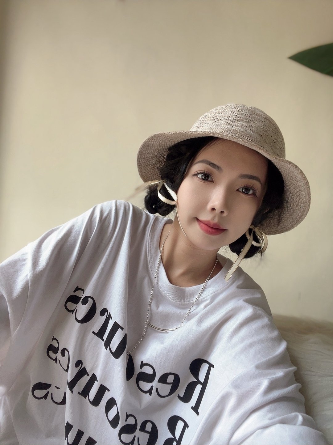 杏米色透凉夏季 渔夫遮阳防晒圆顶淑女帽 picture hat/cloche - 帽子 - 聚酯纤维 多色
