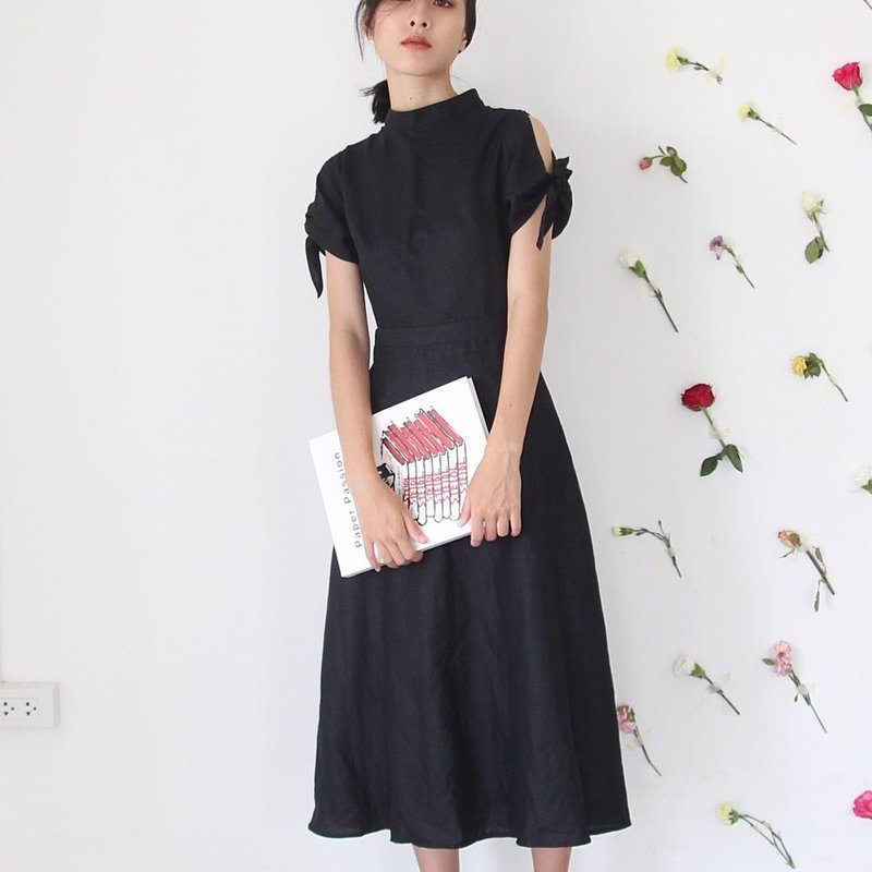 Magic Unicorn Dress (black) - 洋装/连衣裙 - 棉．麻 黑色