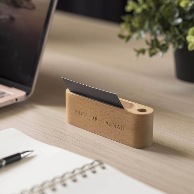 【定制化】木制名片架 - 名片架/名片座 - 木头 