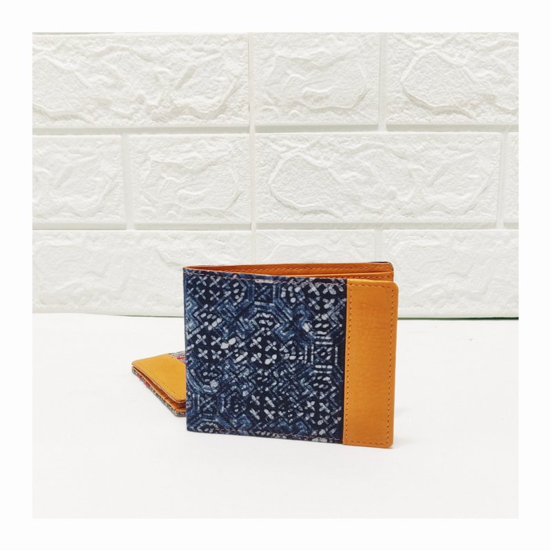 部落皮夹、Indigo 男士皮夹、男士皮夹 - 皮夹/钱包 - 棉．麻 蓝色