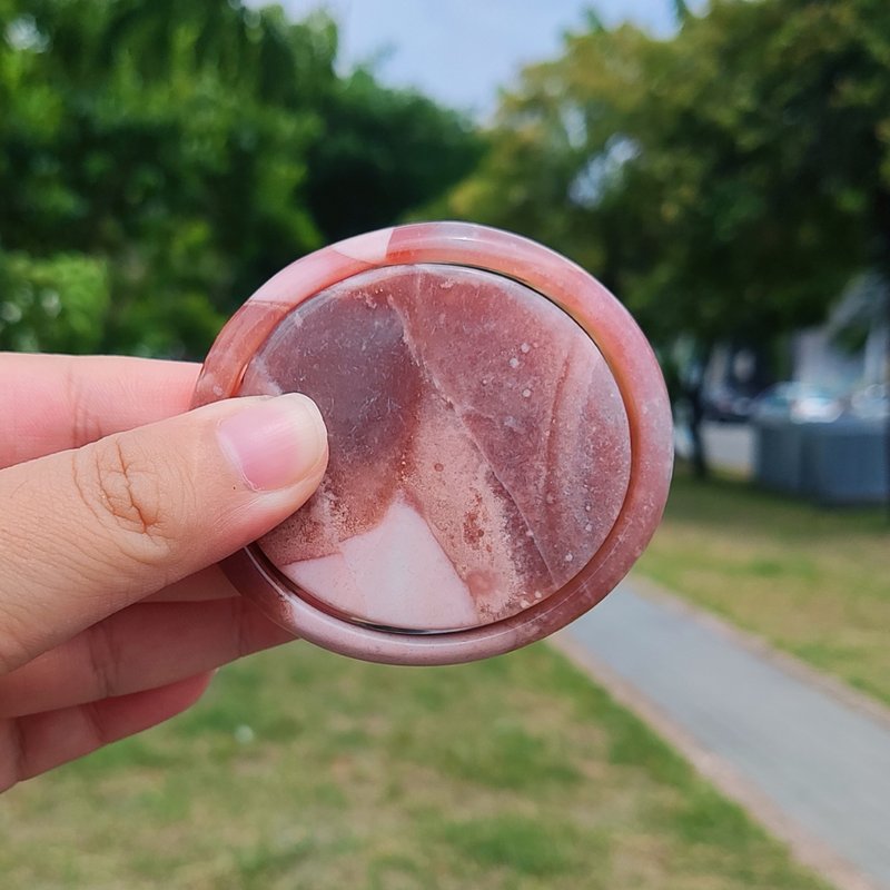 • 已结缘 • 雅饰雅品 | 樱花玛瑙严选贵妃套镯 || 57.8 无摸抠 - 手链/手环 - 玉石 粉红色