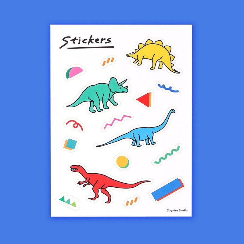 恐龙世界 防水贴纸 - 贴纸 - 纸 多色