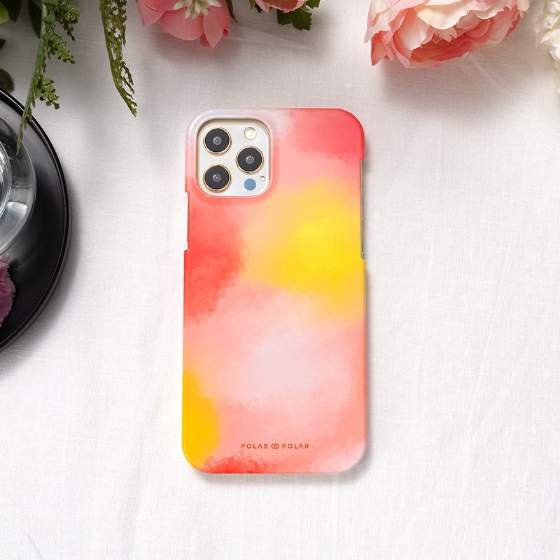 iPhone / Samsung 秋之彩云 橙黄 半包硬壳 手机壳【定制】 - 手机壳/手机套 - 塑料 红色