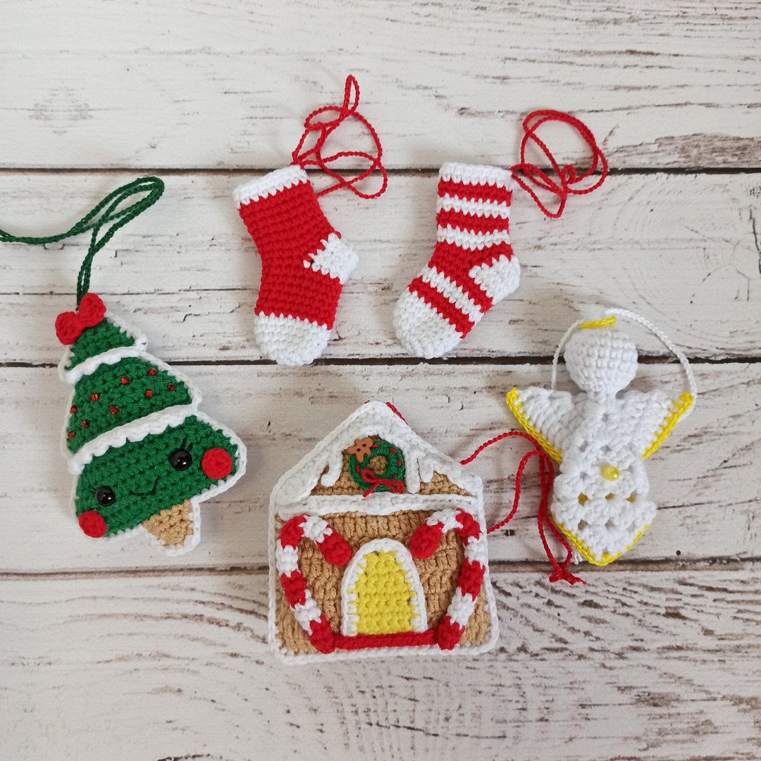 Christmas home decor, Christmas tree ornaments, Xmas car decoration, Xmas gift - 其他 - 棉 多色