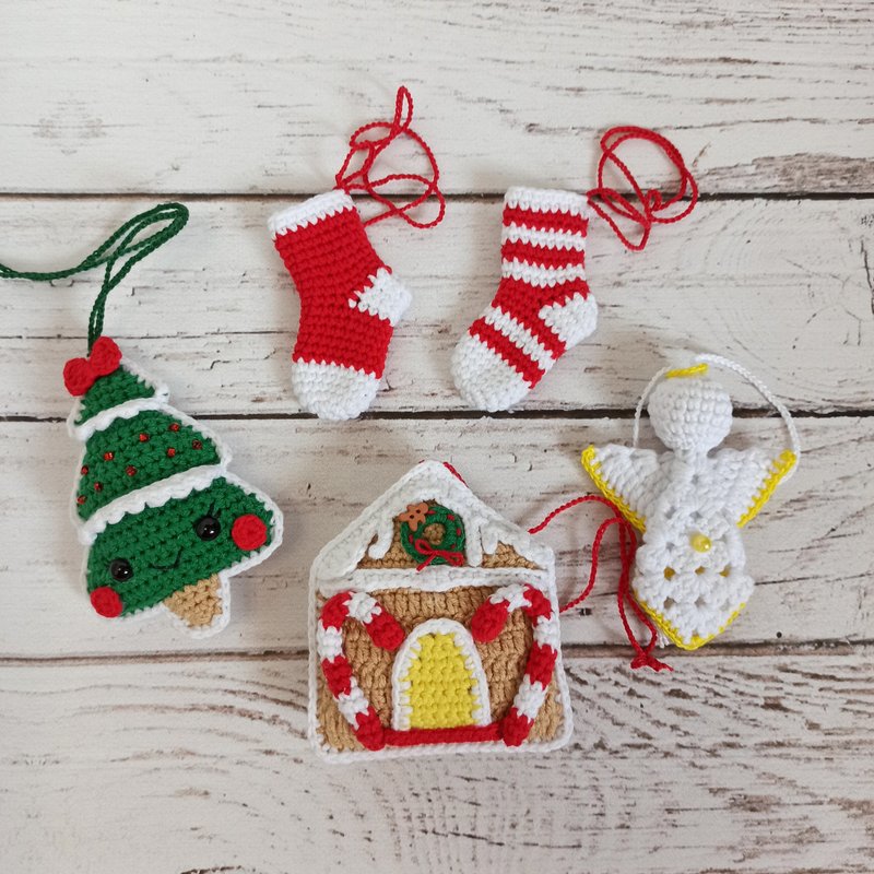 Christmas home decor, Christmas tree ornaments, Xmas car decoration, Xmas gift - 其他 - 棉．麻 多色