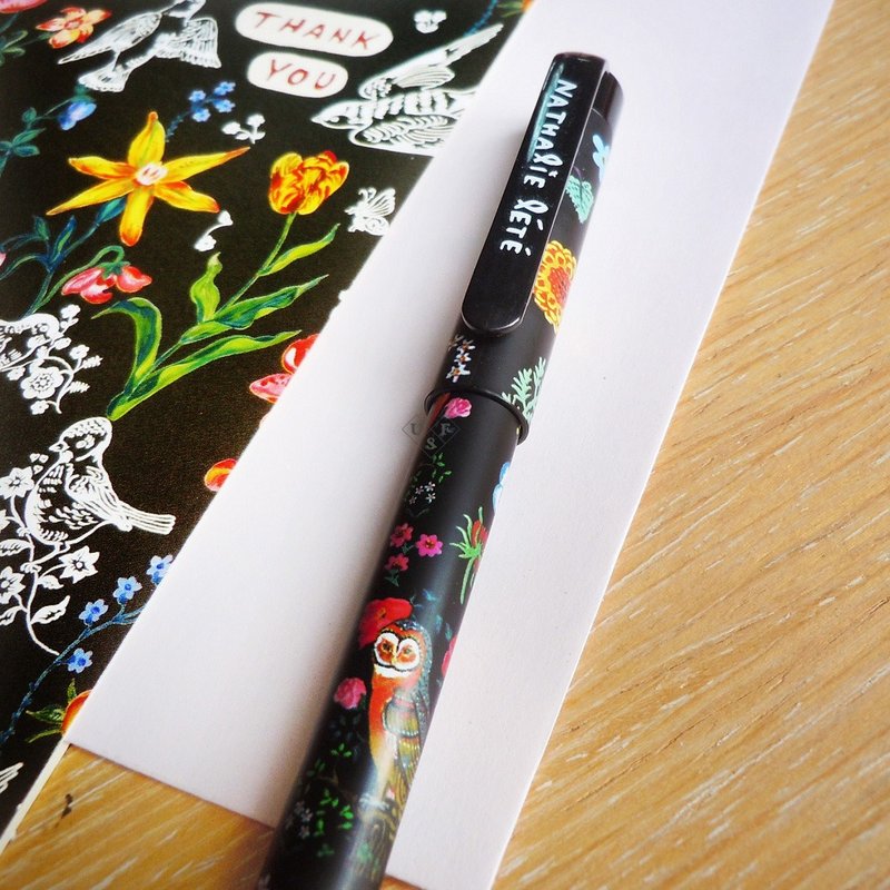 7321Desgin-Nathalie Lete 0.5原子笔-Owl(黑色),7321-08995 - 圆珠笔/中性笔 - 塑料 黑色