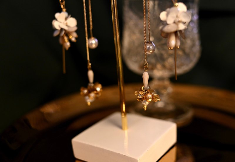 珍珠耳扣ㄧ对 - 耳环/耳夹 - 其他材质 白色