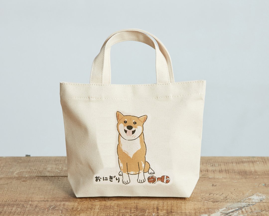 小饭团 柴柴小托特   小本丸  柴犬托特包 - 贴纸 - 纸 白色
