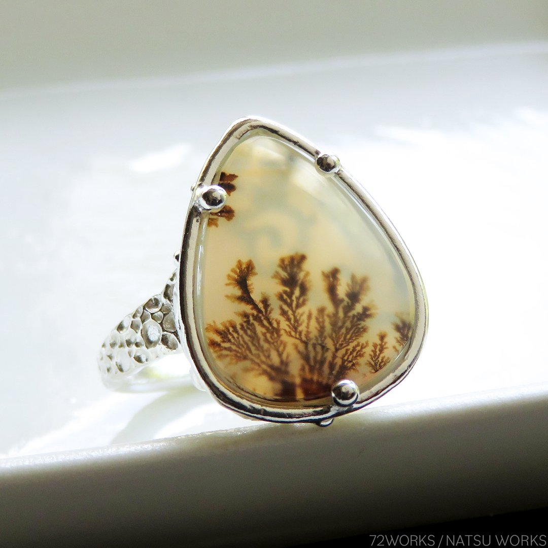 Dendritic Agate Ring - 戒指 - 宝石 咖啡色