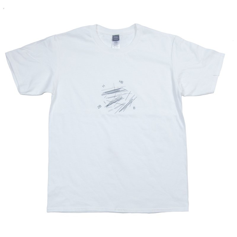 笔芯 5.6oz T恤 男女皆宜的S～XXXL，女人的M～L，儿童 Tcollector - 中性连帽卫衣/T 恤 - 棉．麻 白色