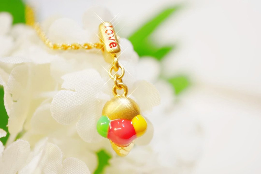 夏日冰淇淋-吊坠(硬金款) - 项链 - 24k 金 金色