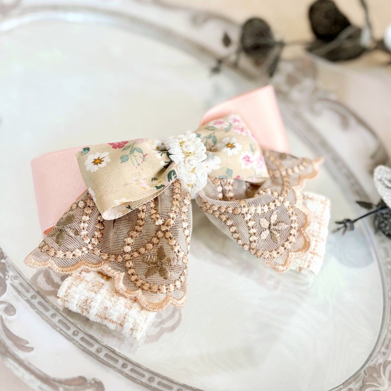 多层蕾丝蝴蝶结发夹 马尾夹 发圈 抓夹 弹夹 自动夹 鲨鱼夹 边夹 - 发饰 - 其他材质 多色