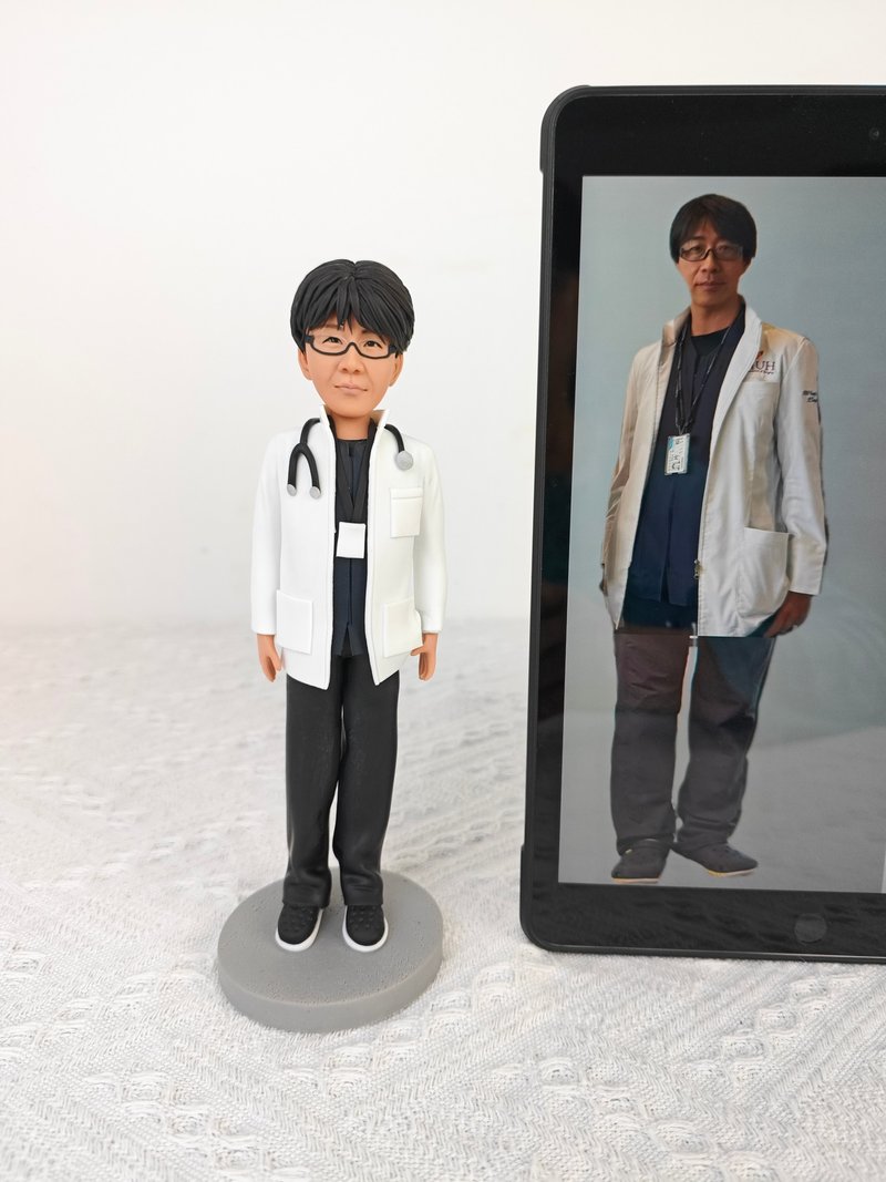 医生 荣休 退休 荣升 荣调 离职 同事 老板 订制化礼物 人偶 公仔 - 玩偶/公仔 - 粘土 多色