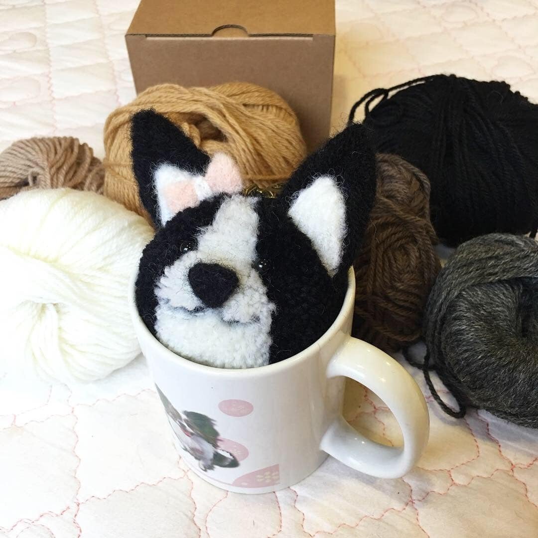 来一杯纯手工制作波士顿狗犬钥匙圈 - 钥匙链/钥匙包 - 其他材质 