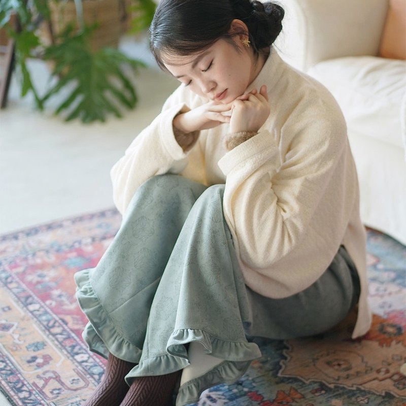 【雪中仙花瓣裤】新中式复古/灯芯绒加绒长裤 - 女装长裤 - 其他材质 多色