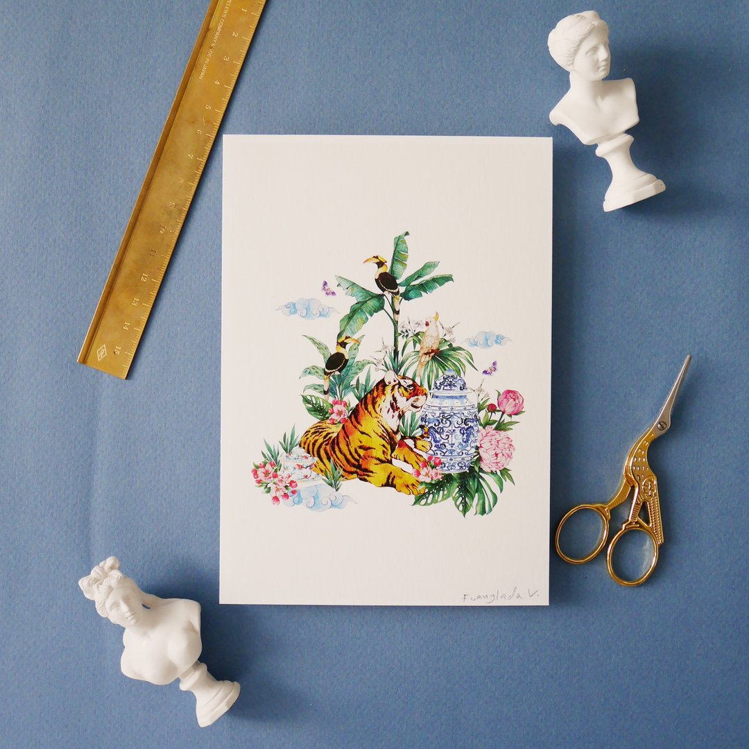 Postcard Jandin Size 5"x7" - 卡片/明信片 - 纸 白色