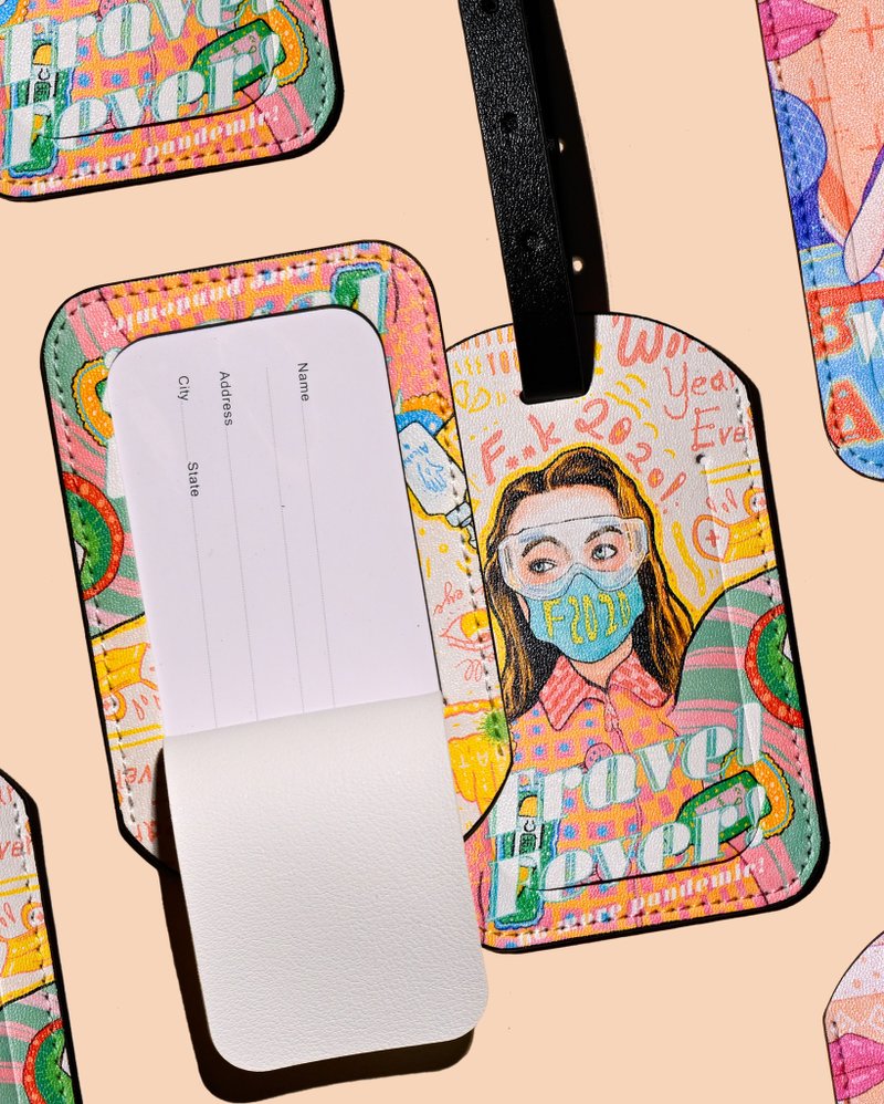 Travel Fever 行李吊牌 - 行李箱/行李箱保护套 - 人造皮革 多色