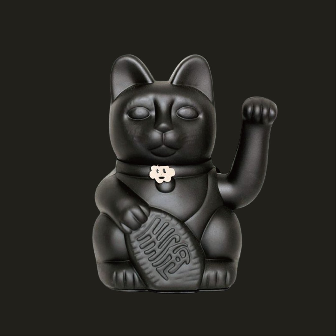 【Diminuto Cielo 招财猫】 Tiny Sky 幸运招财猫 - 黑色 18CM - 玩偶/公仔 - 其他材质 黑色