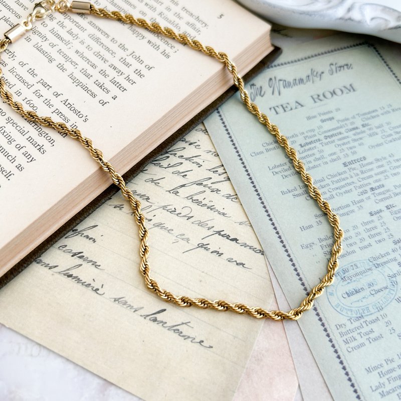 金色 / 绳索链颈链  SV620G - 颈链 - 其他金属 金色