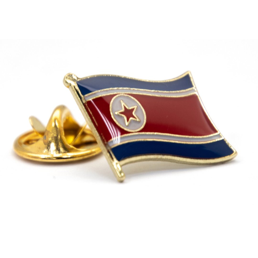 North Korea 北韩国家胸章 金属胸章 国旗饰品 金属徽章 辨识 纪 - 胸针 - 其他材质 多色