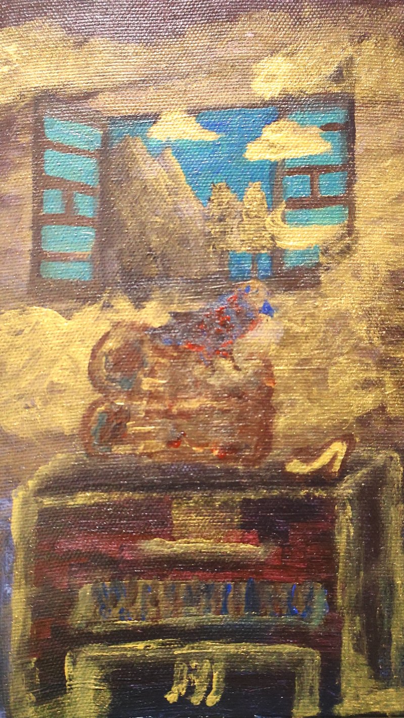 油画创作 含画框 - 海报/装饰画/版画 - 其他材质 