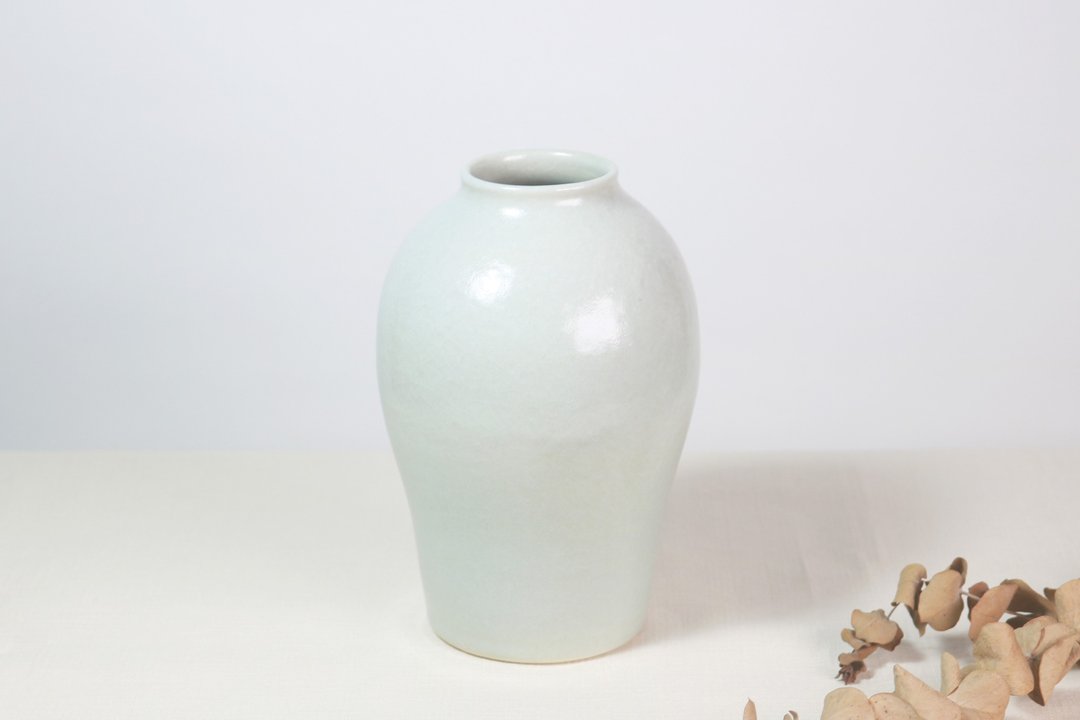 青蓝葡灰瓶 - 花瓶/陶器 - 瓷 