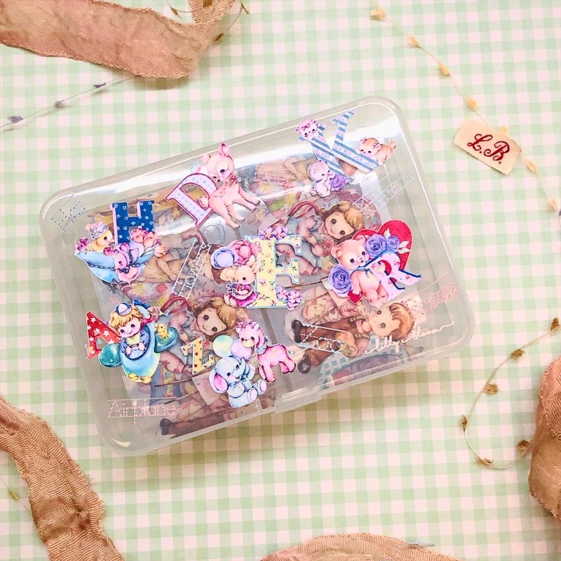 4CM水彩PET白墨纸胶带【My Alphabets - N to Z 分装小礼盒】 - 纸胶带 - 纸 多色