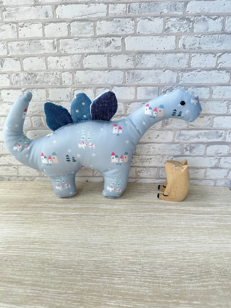 纯棉宝宝安抚小恐龙-雪中小屋 - 玩具/玩偶 - 棉．麻 蓝色