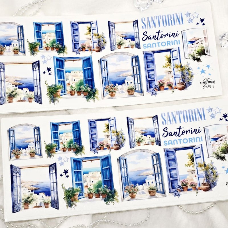 ：Santorini：雾面透明贴纸 - 贴纸 - 其他材质 