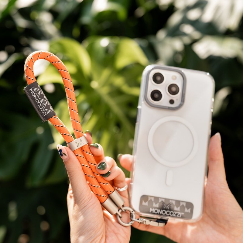 ESSENTIALS | iPhone 专用绳索型手机腕带 - 陶土色 - 挂绳/吊绳 - 聚酯纤维 橘色