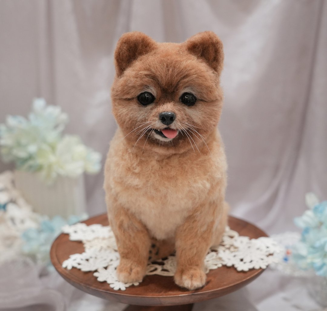 定制化宠物羊毛毡 拟真猫咪狗狗 - 订制抱枕/饰品 - 羊毛 