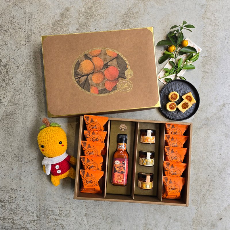 桔锋礼盒LA1(金桔一口酥10入+桔辣死神酱+自选搭配)-附提袋 - 蛋糕/甜点 - 新鲜食材 