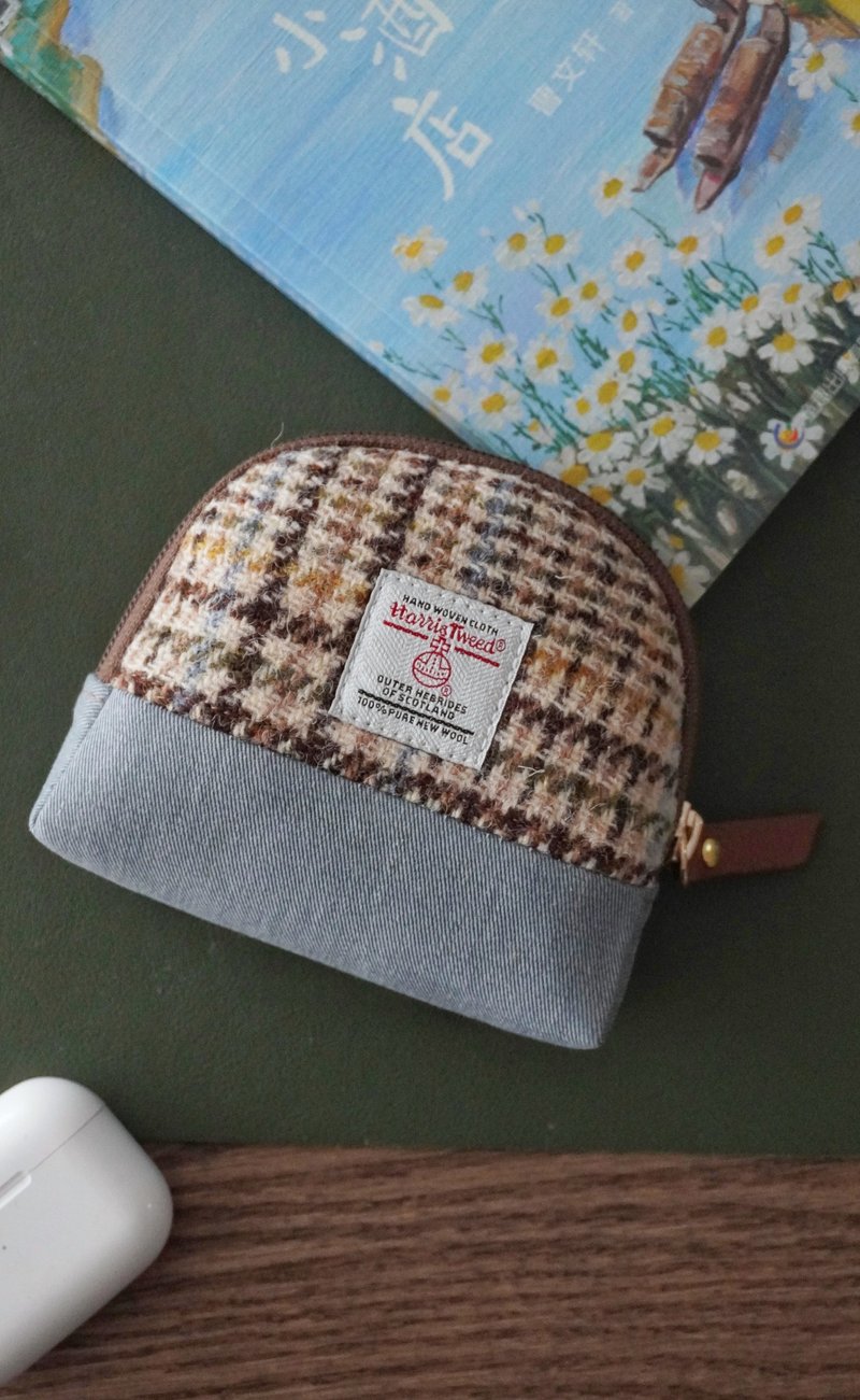 harris tweed哈里斯粗花呢迷你日落包口红包钥匙收纳包卡包零钱 - 零钱包 - 羊毛 