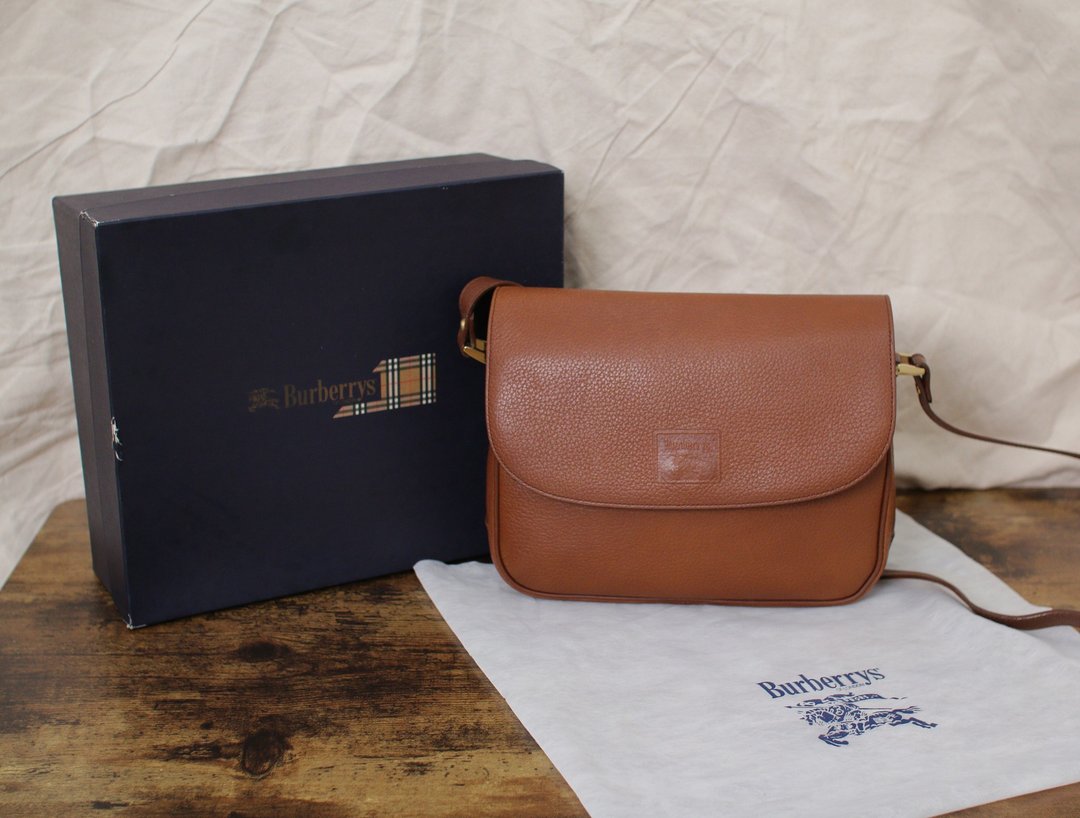 Back to Green:: 经典复古Burberry附盒 by-01 vintage bag - 侧背包/斜挎包 - 真皮 