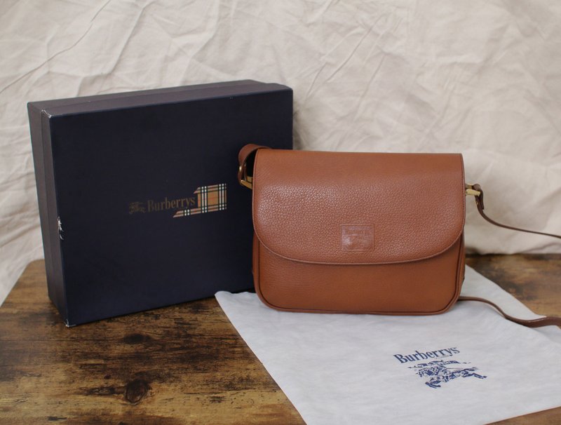 Back to Green:: 经典复古Burberry附盒 by-01 vintage bag - 侧背包/斜挎包 - 真皮 