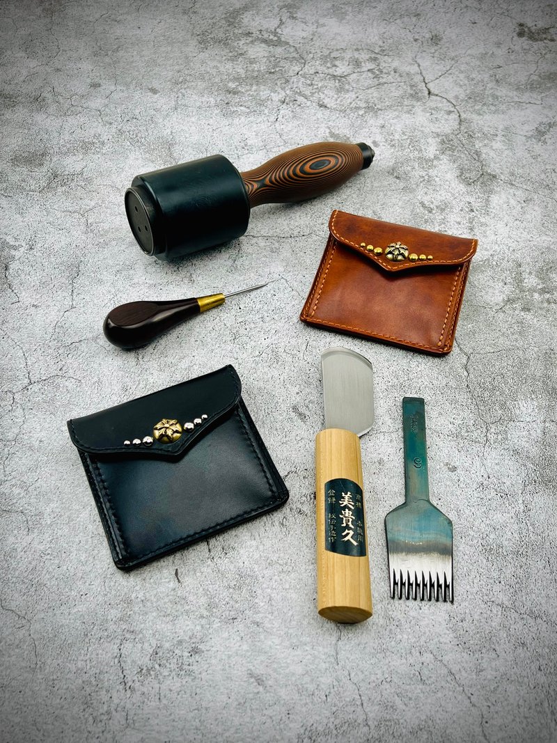 【小物袋】SL.028 造型零钱小物袋/ 意大利头层植鞣牛皮 - 零钱包 - 真皮 