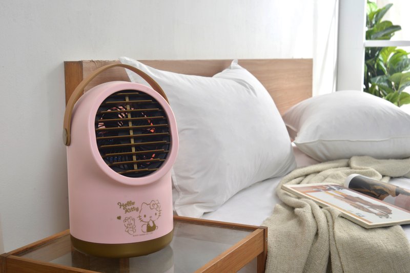【Hello Kitty】三段风速水冷凉风扇(USB充电 定时功能 左右摆头) - 其他小家电 - 其他材质 粉红色